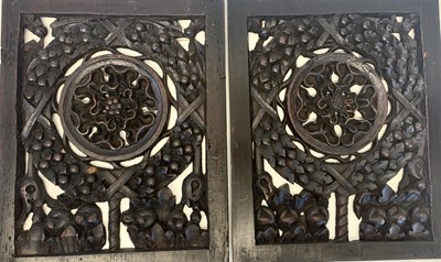 Lot 41 - A PAIR OF 16TH CENTURY ENGLISH CARVED PINE PANELS, CIRCA 1550