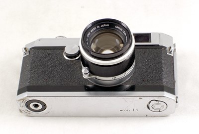Lot 80 - Canon Model L1 Rangefinder Camera & 50mm f1.8 Lens