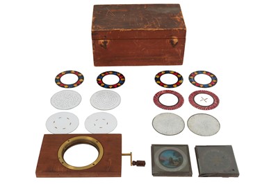 Lot 64 - AN INTERCHANGEABLE HAND PAINTED CHROMATROPE SET