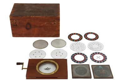 Lot 63 - AN INTERCHANGEABLE HAND PAINTED CHROMATROPE...
