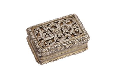 Lot 7 - A George IV sterling silver vinaigrette, Birmingham 1826 by John Bettridge