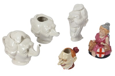 Lot 90 - SIX BRITISH 'SPITTING IMAGE' SATIRICAL CARICATURE CERAMICS