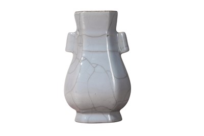 Lot 477 - A CHINESE CRACKLE-GLAZED ARROW VASE, HU.