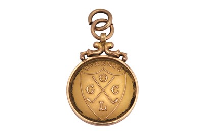 Lot 33 - A Victorian 15 carat gold golf prize medal, Birmingham 1900 by Walker and Hall