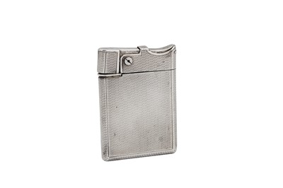 Lot 26 - A George VI sterling silver lighter, London 1947 by Asprey and Co