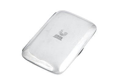 Lot 37 - A Victorian sterling silver cigar case, Birmingham 1890 by George Unite
