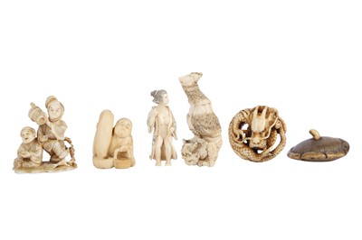 Lot 783 - λ A GROP OF SIX JAPANESE  NETSUKE.