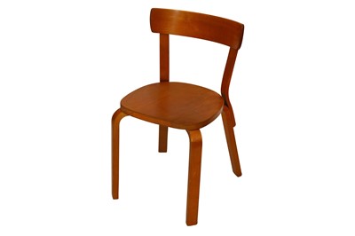 Lot 46 - ALVAR AALTO for ARTEK, FINLAND, (1898-1976): a set of three birch '69' chairs