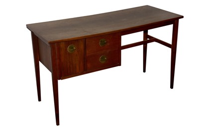 Lot 77 - DENMARK; A RECTANGULAR AMERICAN WALNUT TEAK DESK