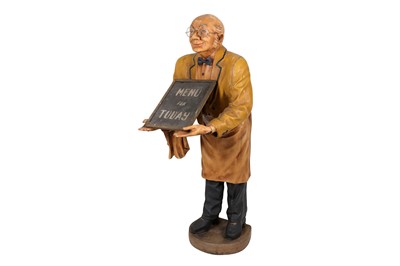 Lot 93 - A NOVELTY RESTAURANT MENU HOLDER FIGURE