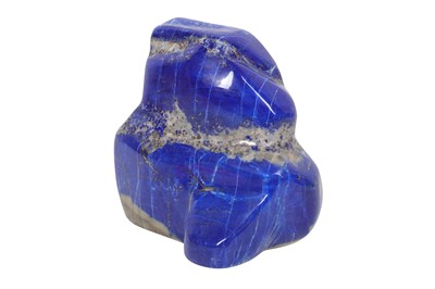 Lot 301 - A SOLID LAPIS LAZULI FREE FORM SPECIMEN