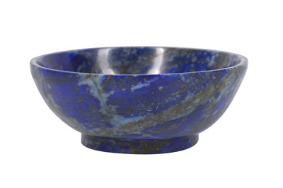 Lot 141 - A CARVED LAPIS LAZULI BOWL