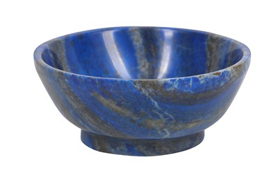 Lot 302 - A CARVED LAPIS LAZULI BOWL