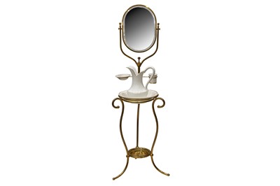 Lot 150 - AN EARLY 20TH CENTURY ITALIAN BRASS WASHSTAND