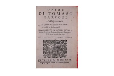 Lot 333 - Garzoni (Tommaso)