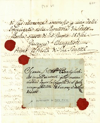 Lot 402 - Pius VI, Pope