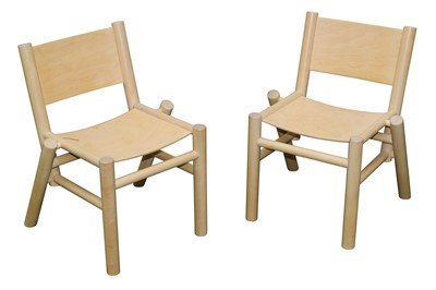 Lot 263 - TOM DIXON, BRITAIN, (b.1959): two children's birch 'Peg' stacking chairs
