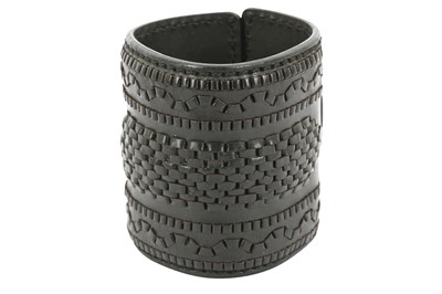 Lot 67 - YVES SAINT LAURENT LEATHER CUFF BRACELET