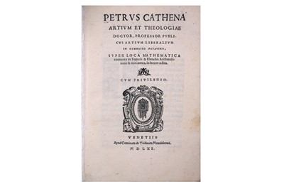 Lot 351 - Mathematics.- Catena (Pietro)