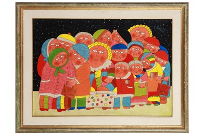 Lot 173 - LUIGI PILLITU (ITALIAN B.1943): JOUR DE ECOLE
