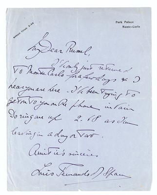 Lot 416 - De Orleans y Borbón (Luis Fernando)