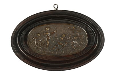 Lot 89 - FRENCH OVAL BRONZE PLAQUE, 19TH CENTURY