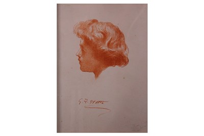 Lot 572 - Watts (George Frederick) Study for the head of Sir Galahad
