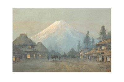 Lot 804 - A WATERCOLOUR BY MORI KINSEN. (1888 - 1959)