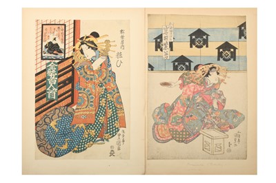 Lot 799 - TWO WOODBLOCK PRINTS BY KUNISADA. (1786 – 1865)