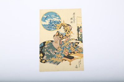 Lot 800 - A WOODBLOCK PRINT BY KEISAI EISEN.  (1790 – 1848)