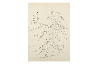 Lot 805 - THREE JAPANESE  PRELIMINARY DRAWINGS.