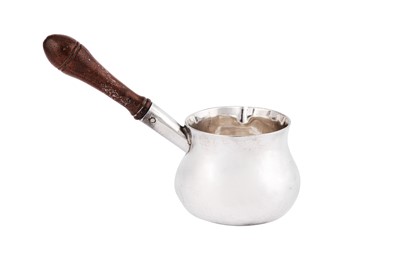 Lot 296 - A George I Britannia standard silver brandy pan, London 1716 by CO (unidentified, Grimwade 3508)