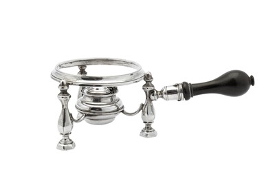 Lot 298 - A George I Britannia standard silver teapot burner stand, London 1714 by William England and John Vaen (reg. 22nd July 1714)