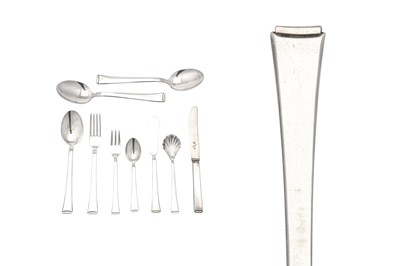 Lot 245 - An early 20th century German Art Deco 800 standard silver table service of flatware / canteen, circa 1940 by Württembergische Metallwarenfabrik (WMF)