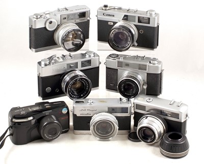 Lot 381 - Group of 35mm Coupled Rangefinder & Other Cameras.
