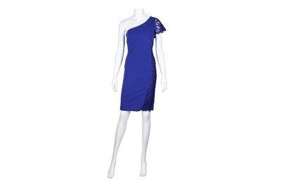 Lot 610 - Emilio Pucci Blue One Shoulder Dress - Size 8