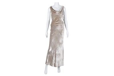 Lot 627 - Marc Jacobs Silver Velvet Dress - Size 10