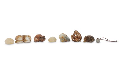 Lot 532 - EIGHT SMALL CHINESE JADE CARVINGS.