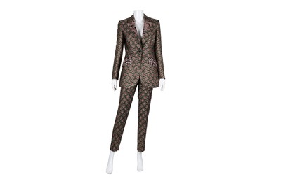 Lot 661 - Dolce & Gabbana Brocade Trouser Suit - Size 40