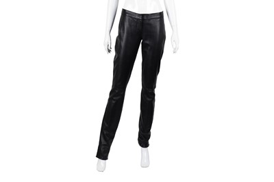 Lot 675 - Dolce & Gabbana Black Leather Trouser