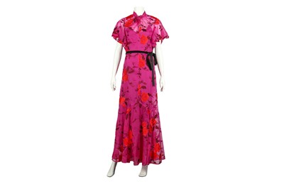 Lot 604 - Erdem Fuchsia Celestina Maxi Dress - Size 6