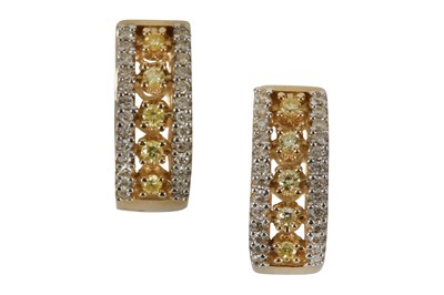 Lot 47 - A PAIR OF DIAMOND EARRINGS