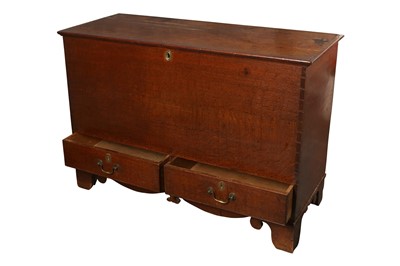 Lot 149 - A LATE 18TH CENTURY ENGLISH OAK MULE CHEST
