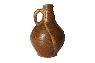 Lot 148 - A GERMAN BROWN STONEWARE SALTGLAZED BELLARMINE LATE 17TH CENTURY