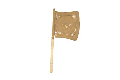 Lot 161 - λ AN INDIAN FAN WITH IVORY HANDLE
