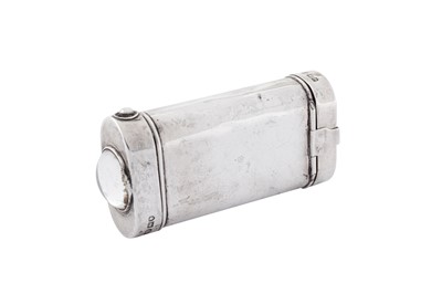 Lot 38 - A George V sterling silver electric flashlight, London 1910 by John Eldridge (reg. 12th May 1899)
