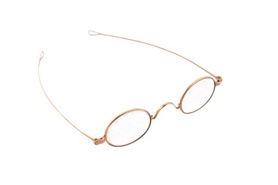 Lot 66 - A pair of 19th century 14 carat gold spectacles