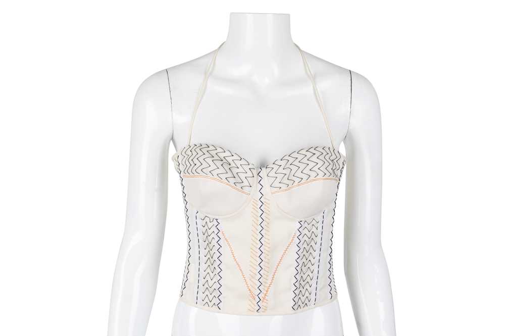 Lot 650 - Gianfranco Ferre Cream Stitch Corset - Size 40