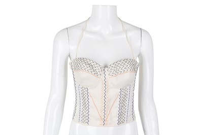 Lot 650 - Gianfranco Ferre Cream Stitch Corset - Size 40