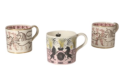 Lot 180 - ERIC RAVILIOUS (1903-1942). A 1953 ELIZABETH II CORONATION MUG